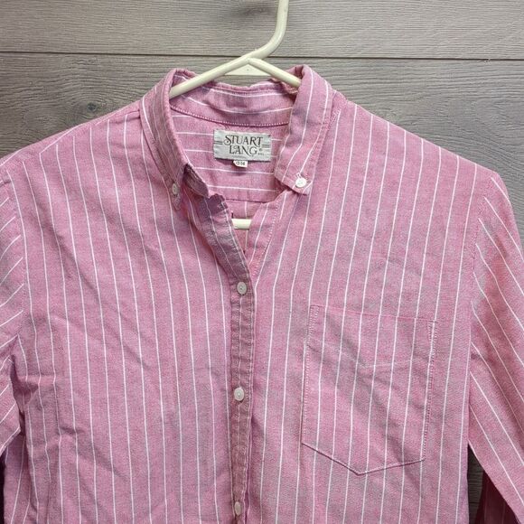 Stuart Lang Striped Button Down Top Women's Plus Size 14 - Picture 2 of 6